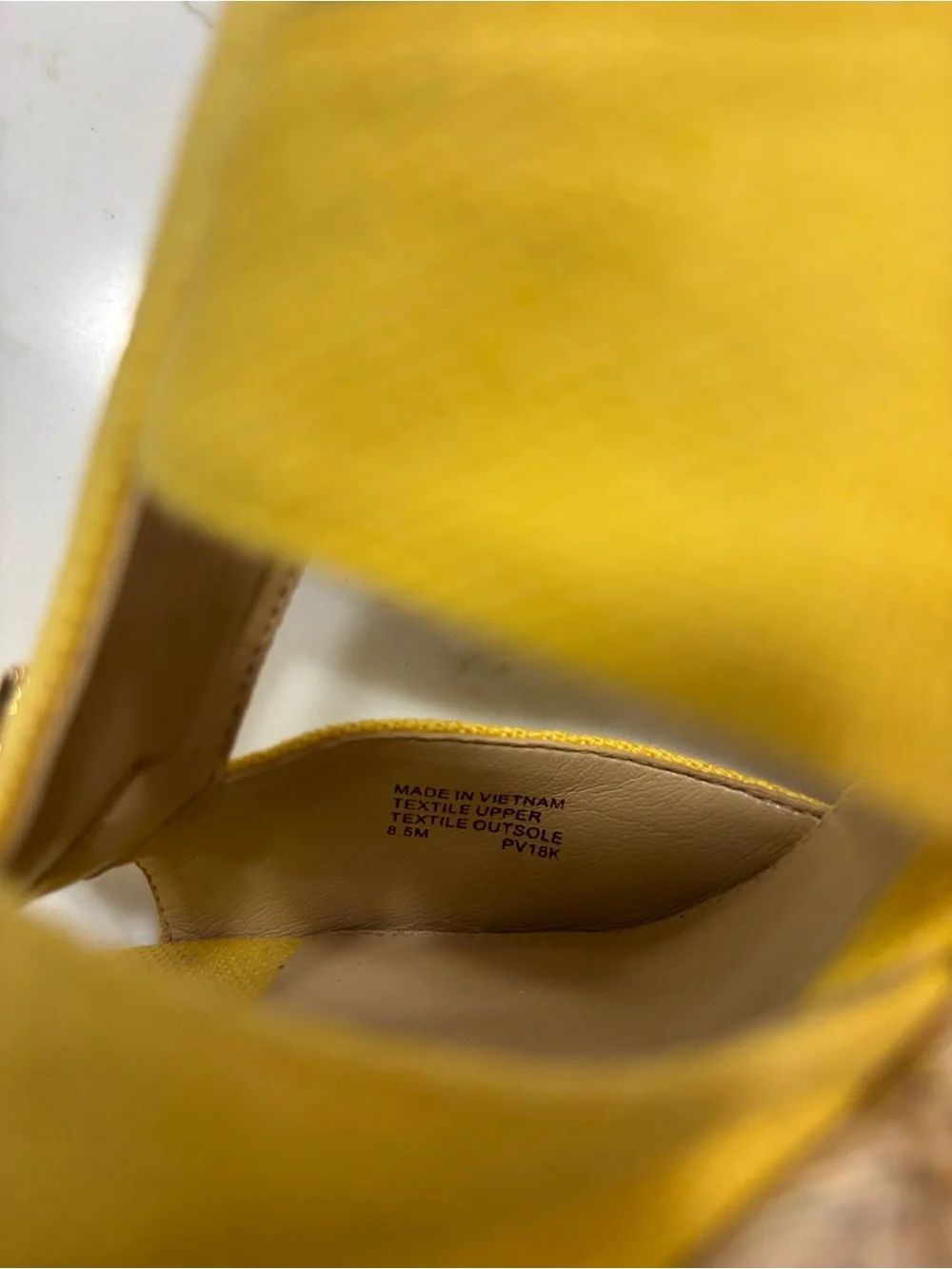 MICHAEL Michael Kors Yellow Espadrille Wedge Sandals with Front Zip Detail